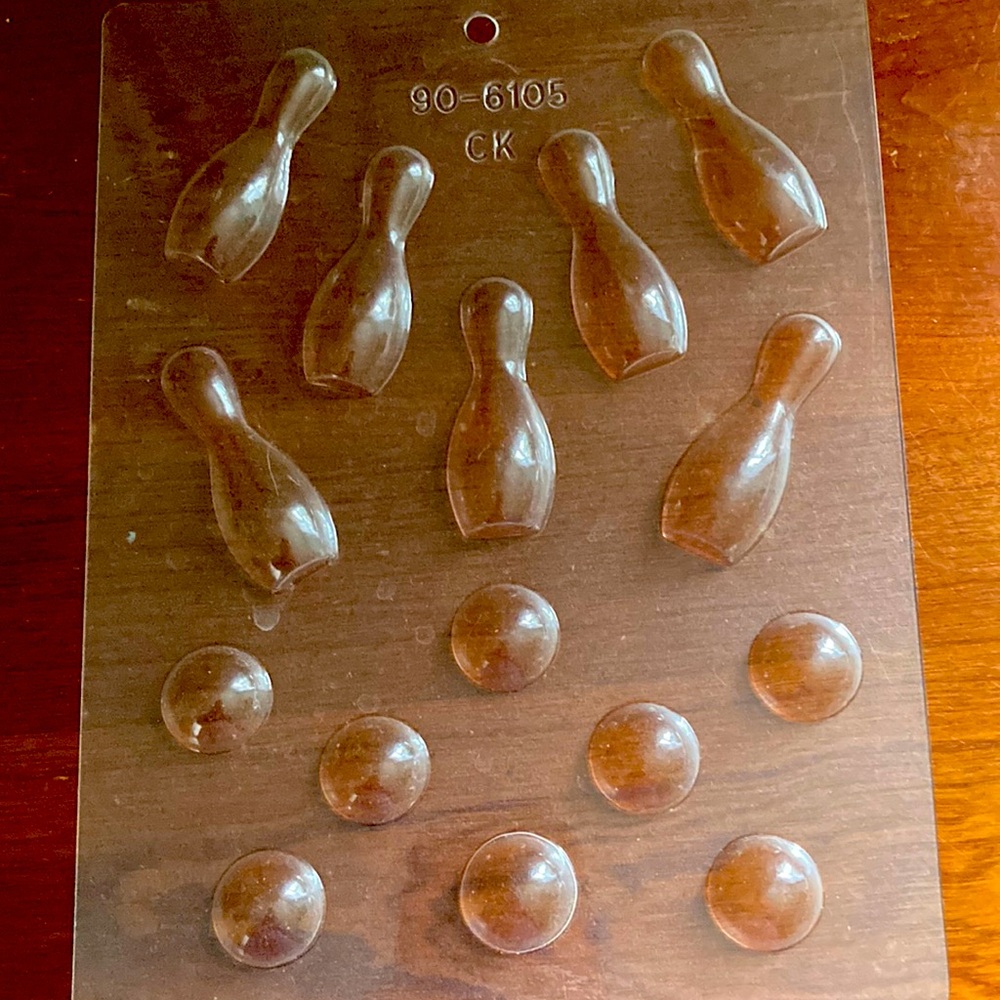 3/$12 CK Bowling Pin and Ball Chocolate Candy Mold
